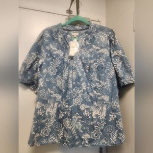 The Aly Puff-Sleeve Blouse by Pilcro